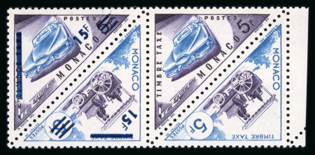 Stamp of Colonies françaises » Monaco 1956, taxe surchargé Y&T n°461/462, bande de 2 paires