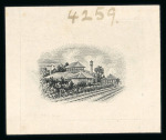Stamp of North Borneo 1909-23 group of 10 vignette die proofs in black on wove paper