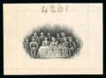 Stamp of North Borneo 1909-23 group of 10 vignette die proofs in black on wove paper