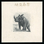 Stamp of North Borneo 1909-23 group of 10 vignette die proofs in black on wove paper