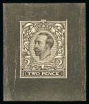 Stamp of Great Britain » King George V » 1911-12 Downey Head Issues 1911 2d Engravers Sketch Die, die I head, printed in black on glazed proof paper