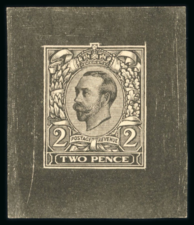 Stamp of Great Britain » King George V » 1911-12 Downey Head Issues 1911 2d Engravers Sketch Die, die I head, printed in black on glazed proof paper