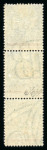 Stamp of Nyasaland » British Central Africa 1895 "ONE PENNY." on 2d sea-green and vermilion with double surcharge error in mint vertical strip of three