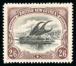 Stamp of Papua 1901-05 Lakatoi 2s6d black and brown on thick paper with vertical watermark, line perf., mint