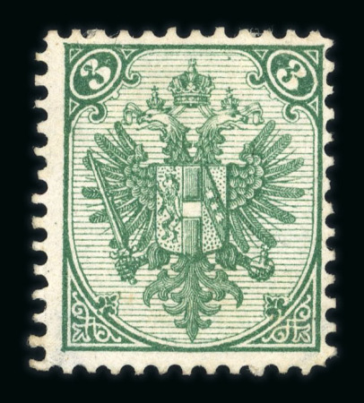 Stamp of Bosnia and Herzegovina » Austrian Post Offices Bosnia Bosnien-Herzegowina, 1879-90 Steindruck 3Kr flaschengrün