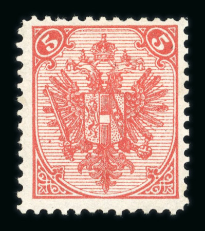 Stamp of Bosnia and Herzegovina Bosnia Bosnien-Herzegowina, 1894 Buchdruck 5Kr LZ 11 1/2