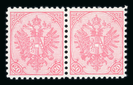 Stamp of Bosnia and Herzegovina » Austrian Post Offices Bosnia Bosnien-Herzegowina, 1900 20H rosa Paar