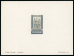 Stamp of Egypt » Commemoratives 1947 International Exhibition of Fine Arts 5m + 5m gray proof sheetlet produced in 1950 by Hélio-Vaugirard