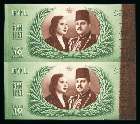 1951 Royal Wedding, 10m green and red-brown mint nh