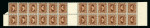 Stamp of Egypt » 1922-1936 King Fouad I Definitives » Issued Stamps 1936-37 Fouad Postes Issue: 5m deep brown, mint nh complete sheet marginal tête-bêche block of twenty four