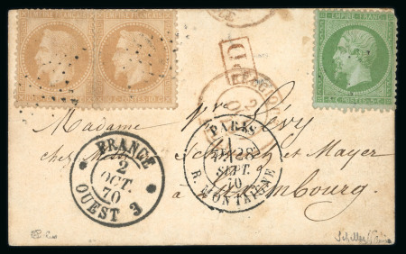 Stamp of France » Ballons Montés 1870, carte postale par ballon monté avec affranchissement