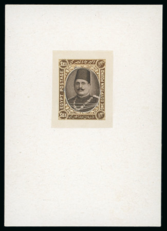 Stamp of Egypt » 1922-1936 King Fouad I Definitives » Essays 1922 Essays of Harrison & Sons: £E1 Dark brow and light