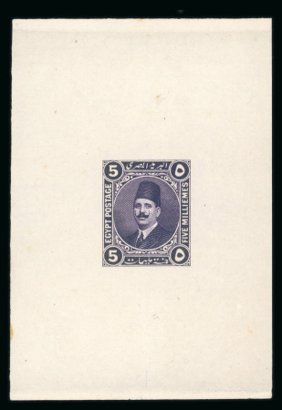 Stamp of Egypt » 1922-1936 King Fouad I Definitives » Essays 1922 Essays of Harrison & Sons: 5m violet, large die
