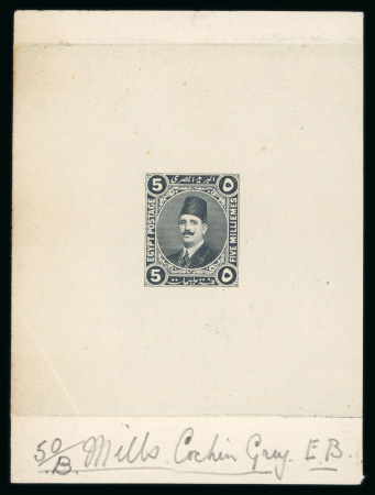 Stamp of Egypt » 1922-1936 King Fouad I Definitives » Essays 1922 Essays of Harrison & Sons: 5m grey, large die