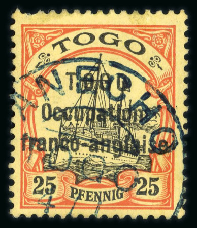 Stamp of Colonies françaises » Togo 1915, type Hohenzollern 25 pfennig surchargé Y&T n°