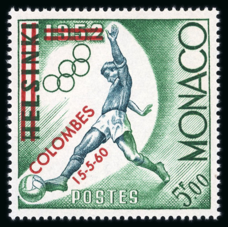 Stamp of Colonies françaises » Monaco 1960, Coupe de France de football Y&T n°522B, 5f avec