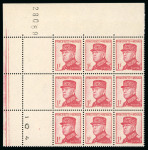 Stamp of Colonies françaises » Monaco 1937, Prince Louis II Y&T n°163a, 1f rose en bloc de