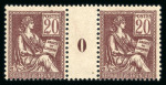 Stamp of France » Collections 1900-1903, belle collection de 62 paires avec millésimes