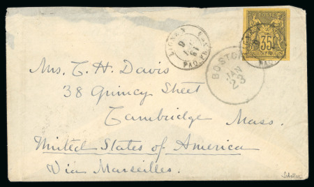 Stamp of Colonies françaises » Colonies Générales 1882, belle lettre affranchie avec type Sage 35cts