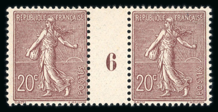 Stamp of France » Collections 1903-1920, belle collection de 72 paires avec millésimes