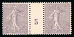 Stamp of France » Collections 1903-1920, belle collection de 72 paires avec millésimes