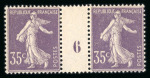 Stamp of France » Collections 1903-1920, belle collection de 72 paires avec millésimes