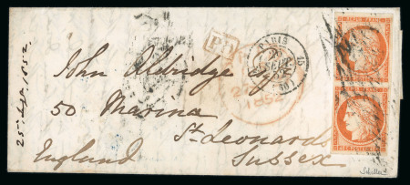 Stamp of France » Lettres Classiques 1852, lettre pour St Leonards (Sussex, Angleterre)
