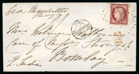 Stamp of France » Lettres Classiques 1853, lettre à destination de Bombay (Inde) affranchie