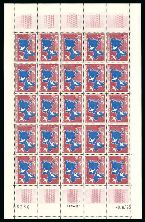 Stamp of Colonies françaises » Colonies Francaise Collections et Lots (Après Indépendance) 1965, ensemble de 2 feuilles complètes de 25 timbres
