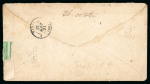 Stamp of Uruguay 1870 (Jul 31) envelope from Montevideo to France with 1870 Bordeaux with Y&T no. 42B + no. 49