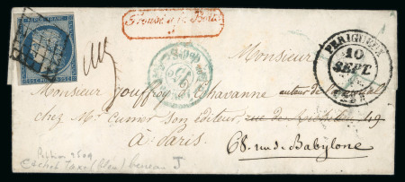 Stamp of France » Collections 1810-1960, dans un carton, joli vrac composé de classeurs,