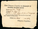 Stamp of Switzerland / Schweiz » Vorphilatelie Schweiz 1802, Postschein des « Diligence-Expeditor » von Frauenfeld