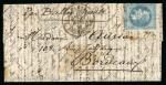 Stamp of France » Ballons Montés 1870, Lettre par Ballon Monté "Le Franklin" à  destination
