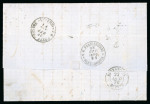 Stamp of France » Lettres Classiques 1870, lettre à destination d'Ismaïlia (Egypte) affranchie