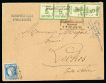 Stamp of France » Guerre de 1870-1871 1871, lettre en "double port franco-allemand" affranchie