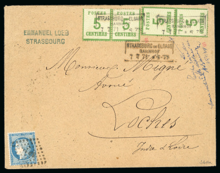 Stamp of France » Guerre de 1870-1871 1871, lettre en "double port franco-allemand" affranchie