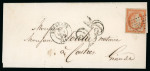 Stamp of France » Lettres Classiques Collections 1852-1870, lot de deux lettres affranchies en orange