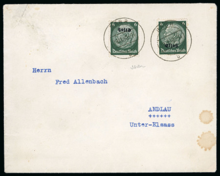 Stamp of France » Alsace-Lorraine 1940, exceptionnelle lettre du 19/11/1940 affranchie