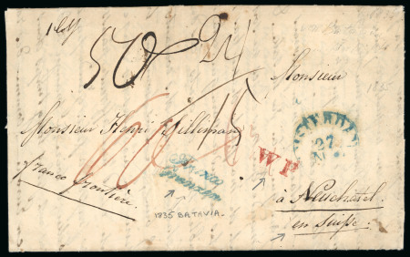 Stamp of Netherlands Colonies » Netherlands Indies 1835 (Jun 21) entire from Batavia to Switzerland