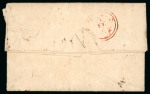 Stamp of India » Postal History 1821 (Sep 16) entire from Chandenagore to Scotland, with good strike of the "CHANDENAGORE / GENERAL POST OFFICE" circular ds