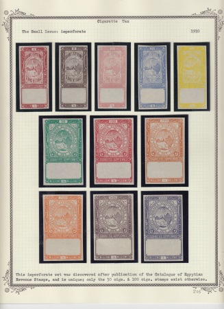 The Joe Chalhoub Collection of the Revenue Stamps of Egypt