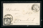Stamp of France » Lettres Classiques 1873, lettre de deuil pour Moulins dans l'Allier taxée