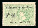 Stamp of Colonies françaises » Madagascar (Poste française) 1896/1922, timbres-taxe Y&T n° 1-7 neufs ** MNH et