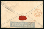 Stamp of Great Britain » 1840 Mulreadys & Caricatures » 2d Lettersheets and Envelopes 1843 (Jun 20) 2d Mulready envelope, stereo a195, from London to Buckinghamshire, cancelled by London number "1" in MC