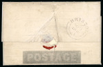 Stamp of Great Britain » 1840 Mulreadys & Caricatures » 1d Lettersheets and Envelopes 1840 (Nov 10) 1d Mulready lettersheet, sent from Whimple (Devon) to Gloucestershire, Britannia not cancelled contrary to regulations