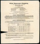 Stamp of Great Britain » 1840 Mulreadys & Caricatures » Advertising Letter Sheets 1d Mulready lettersheet, with printed advert inside for the Atlas Assurance Company and cancelled by very good London number "11" in MC