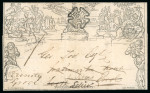 Stamp of Great Britain » 1840 Mulreadys & Caricatures » 1d Lettersheets and Envelopes 1841 (Mar 12) 1d Mulready lettersheet, stereo A5 forme 1, from Inchture to Errol (Scotland) cancelled by Perth  special type 2 (thick lined) MC
