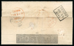 Stamp of Great Britain » 1840 Mulreadys & Caricatures » 1d Lettersheets and Envelopes 1841 (Mar 12) 1d Mulready lettersheet, stereo A5 forme 1, from Inchture to Errol (Scotland) cancelled by Perth  special type 2 (thick lined) MC