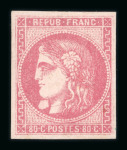 Stamp of France » Emission de Bordeaux 1870 1870, Cérès Bordeaux Y&T n° 49g 80c, spectaculaire