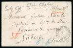 Stamp of France » Guerre de 1870-1871 1870, petite lettre chargée affranchie avec timbres